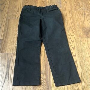 Formal Black Straight-Leg Slacks with Elastic Waistband